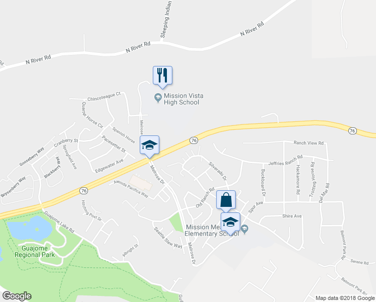 map of restaurants, bars, coffee shops, grocery stores, and more near 1471 Saddle Way in Oceanside