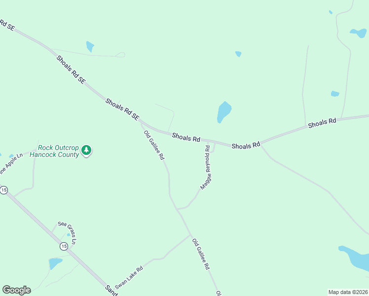 map of restaurants, bars, coffee shops, grocery stores, and more near 1977 Shoals Road Southwest in Sparta