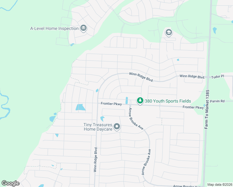 map of restaurants, bars, coffee shops, grocery stores, and more near 2736 Ryder Lane in Aubrey