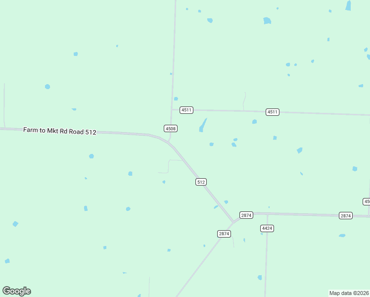 map of restaurants, bars, coffee shops, grocery stores, and more near 4164 Farm to Market Road 512 in Commerce