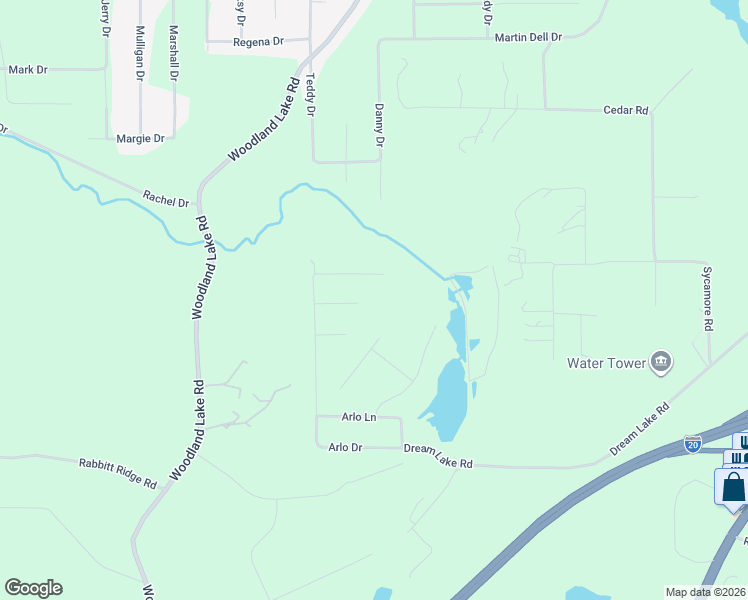 map of restaurants, bars, coffee shops, grocery stores, and more near 20479 Arlo Drive in McCalla