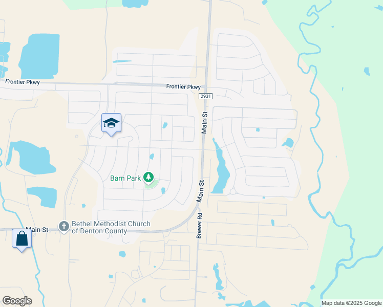 map of restaurants, bars, coffee shops, grocery stores, and more near 11317 Delta Drive in Aubrey
