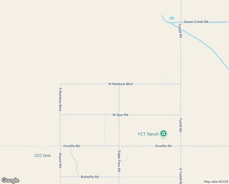 map of restaurants, bars, coffee shops, grocery stores, and more near West Rainbow Boulevard in Buckeye