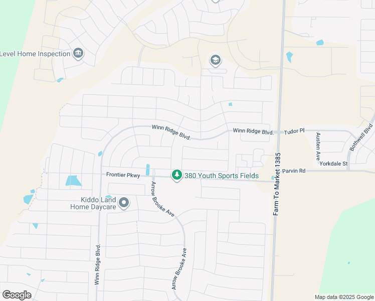 map of restaurants, bars, coffee shops, grocery stores, and more near 1528 Waggoner Drive in Cross Roads