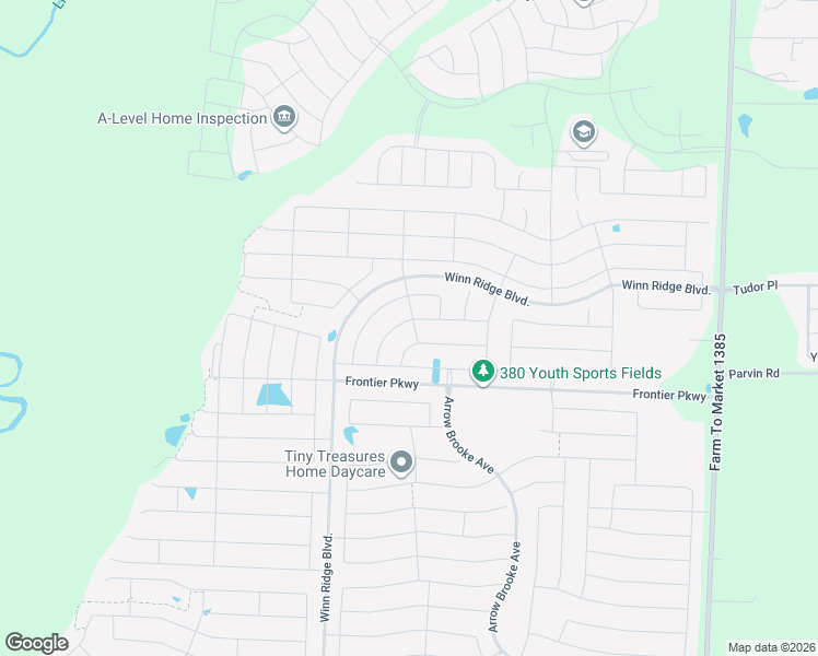 map of restaurants, bars, coffee shops, grocery stores, and more near 2736 Ryder Lane in Aubrey