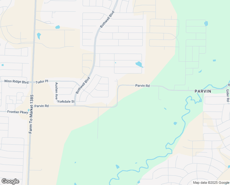 map of restaurants, bars, coffee shops, grocery stores, and more near 14695 Parvin Road in Prosper