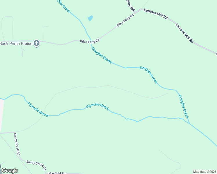 map of restaurants, bars, coffee shops, grocery stores, and more near Douglas Creek Road in Flovilla