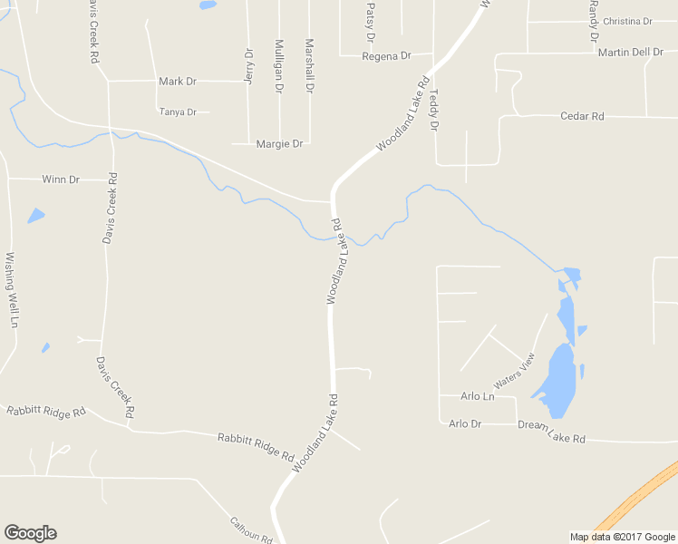 map of restaurants, bars, coffee shops, grocery stores, and more near Woodland Lake Road in McCalla