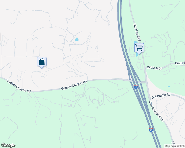 map of restaurants, bars, coffee shops, grocery stores, and more near 1411 Wild Acres Road in Vista