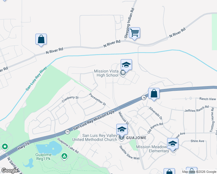 map of restaurants, bars, coffee shops, grocery stores, and more near 5515 Lipizzaner Circle in Oceanside