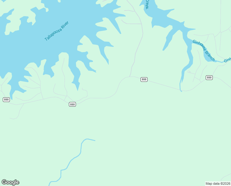 map of restaurants, bars, coffee shops, grocery stores, and more near County Road 888 in Wedowee