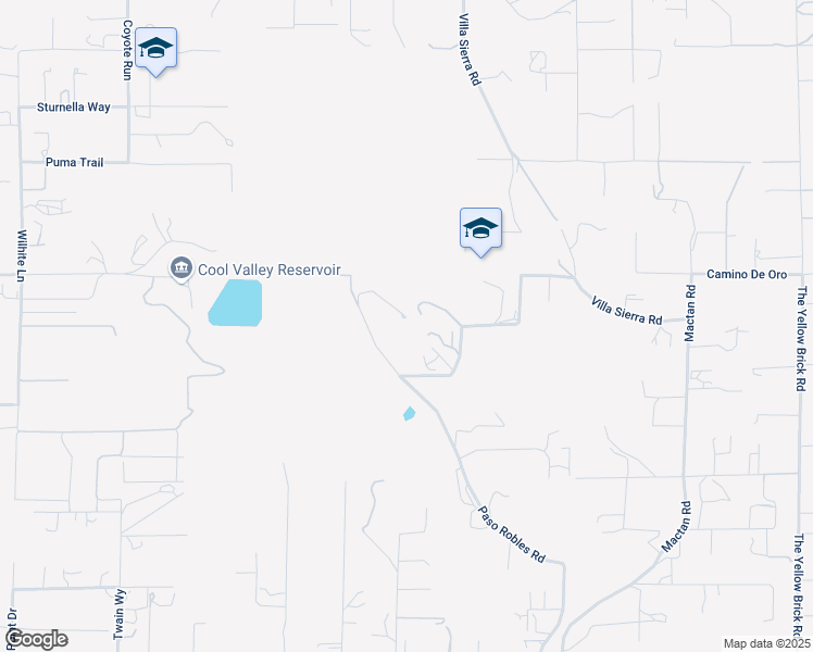 map of restaurants, bars, coffee shops, grocery stores, and more near 29597 Paso Robles Road in Valley Center