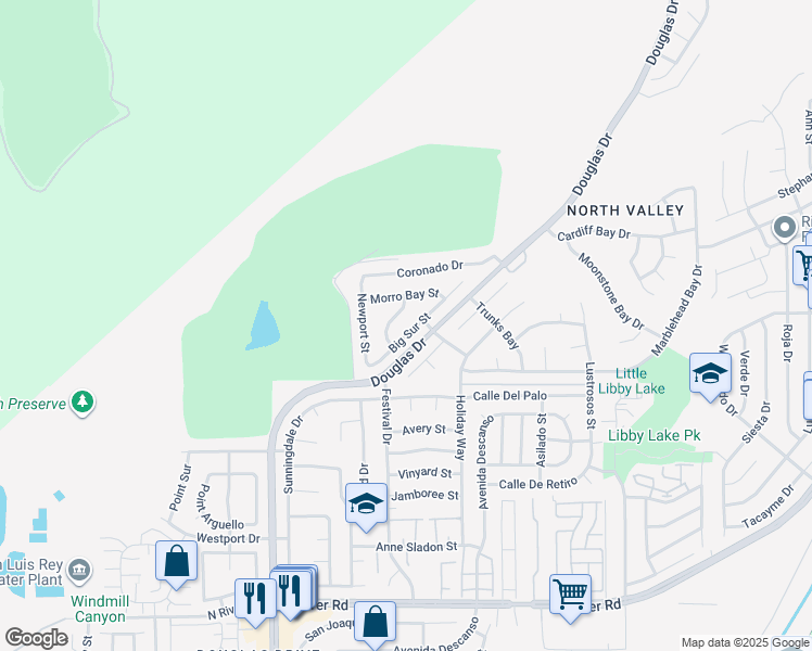 map of restaurants, bars, coffee shops, grocery stores, and more near 949 Goleta Street in Oceanside