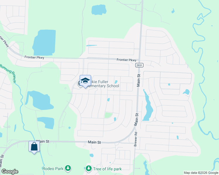 map of restaurants, bars, coffee shops, grocery stores, and more near 3015 Denver Avenue in Krugerville