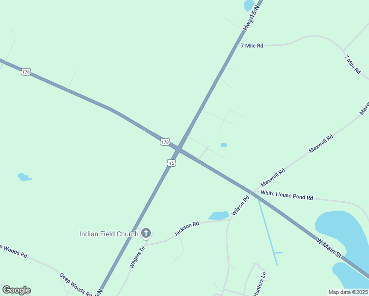 map of restaurants, bars, coffee shops, grocery stores, and more near 2154 U.S. 15 in Harleyville