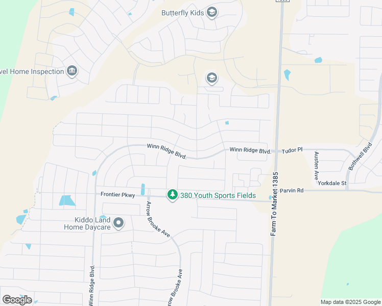 map of restaurants, bars, coffee shops, grocery stores, and more near 1528 Waggoner Drive in Cross Roads