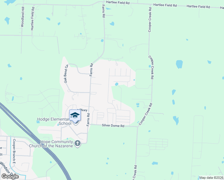 map of restaurants, bars, coffee shops, grocery stores, and more near 4778 Farris Road in Denton