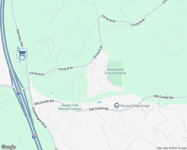 map of restaurants, bars, coffee shops, grocery stores, and more near 29747 Circle R Court in Escondido