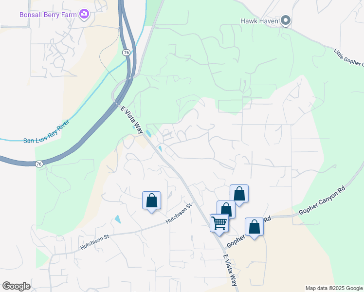 map of restaurants, bars, coffee shops, grocery stores, and more near 929 Chumash Trail in Vista