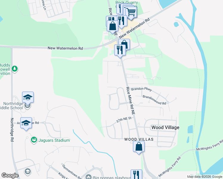 map of restaurants, bars, coffee shops, grocery stores, and more near 1887 Gaineswood Pl in Tuscaloosa