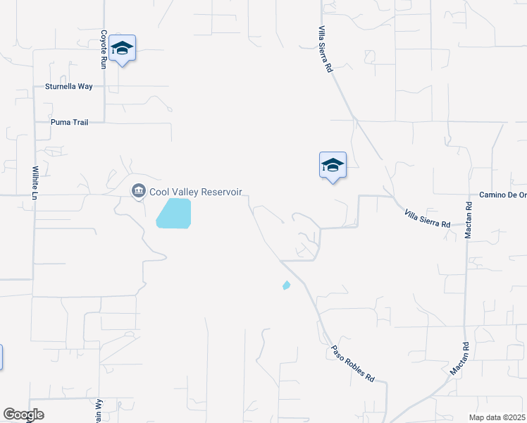 map of restaurants, bars, coffee shops, grocery stores, and more near 29597 Paso Robles Road in Valley Center