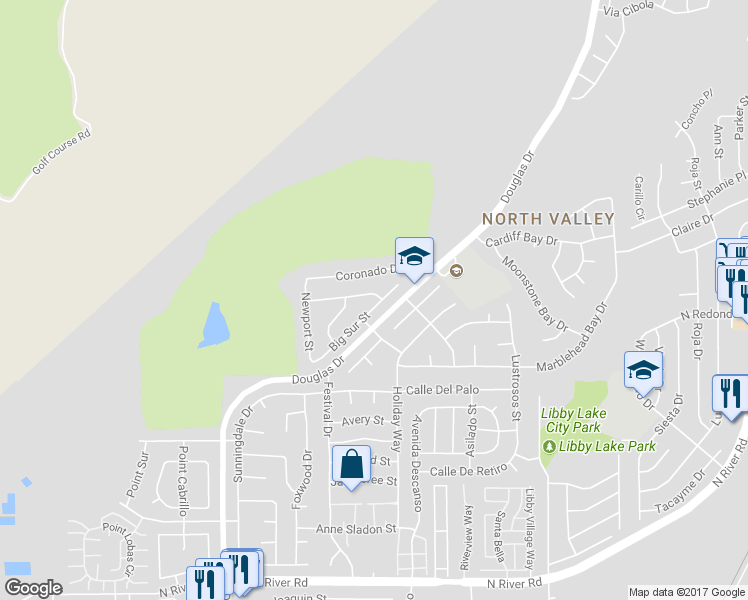 map of restaurants, bars, coffee shops, grocery stores, and more near 4566 Big Sur Street in Oceanside