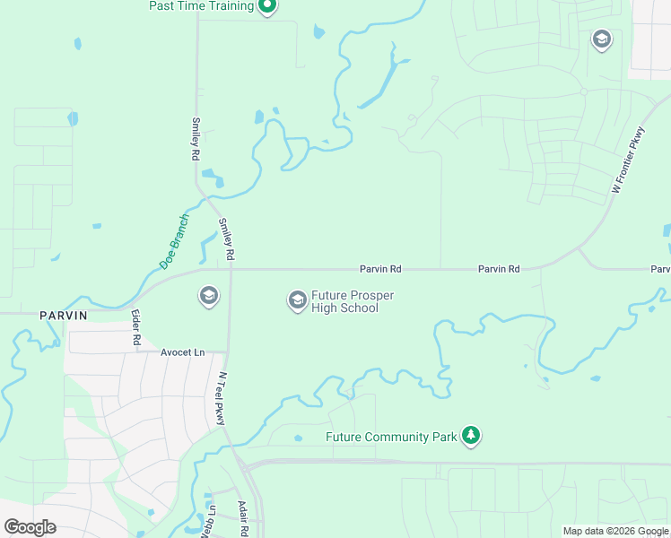 map of restaurants, bars, coffee shops, grocery stores, and more near 16483 Parvin Road in Prosper