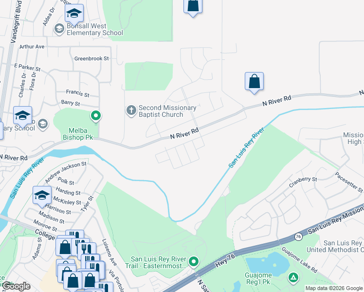 map of restaurants, bars, coffee shops, grocery stores, and more near 111 Metz Way in Oceanside