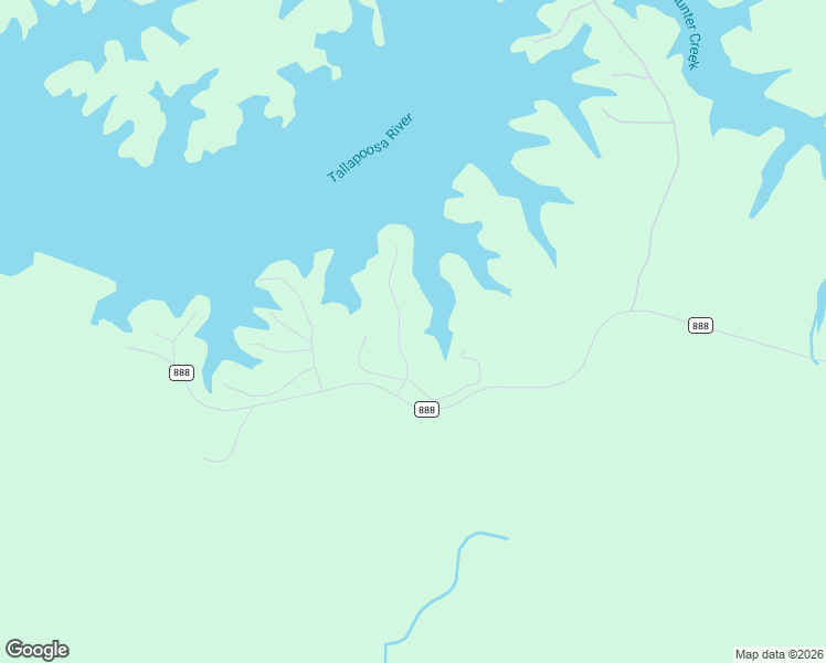 map of restaurants, bars, coffee shops, grocery stores, and more near County Road 888 in Wedowee