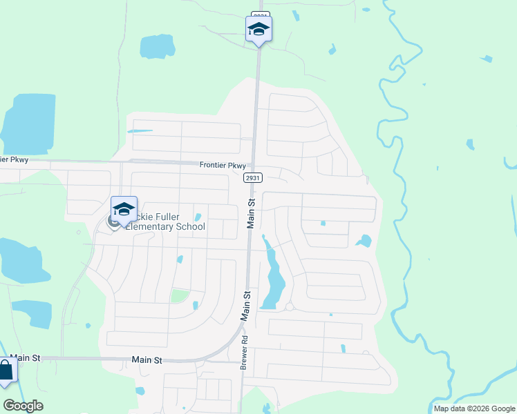 map of restaurants, bars, coffee shops, grocery stores, and more near 4363 Farm to Market Road 2931 in Aubrey