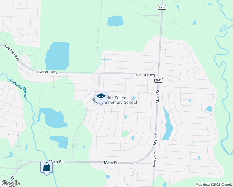 map of restaurants, bars, coffee shops, grocery stores, and more near 11008 Klondike Lane in Aubrey