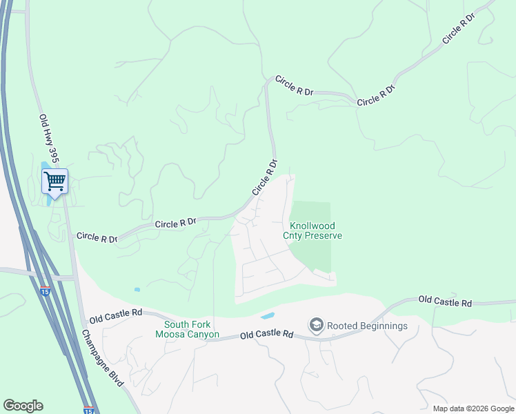 map of restaurants, bars, coffee shops, grocery stores, and more near 29747 Canyon Way Court in Escondido
