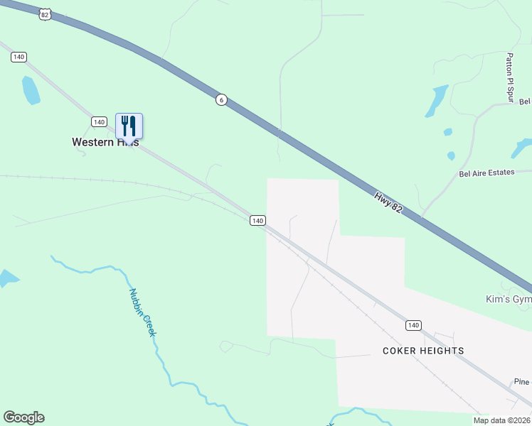 map of restaurants, bars, coffee shops, grocery stores, and more near 11899 Western Hill Road in Coker