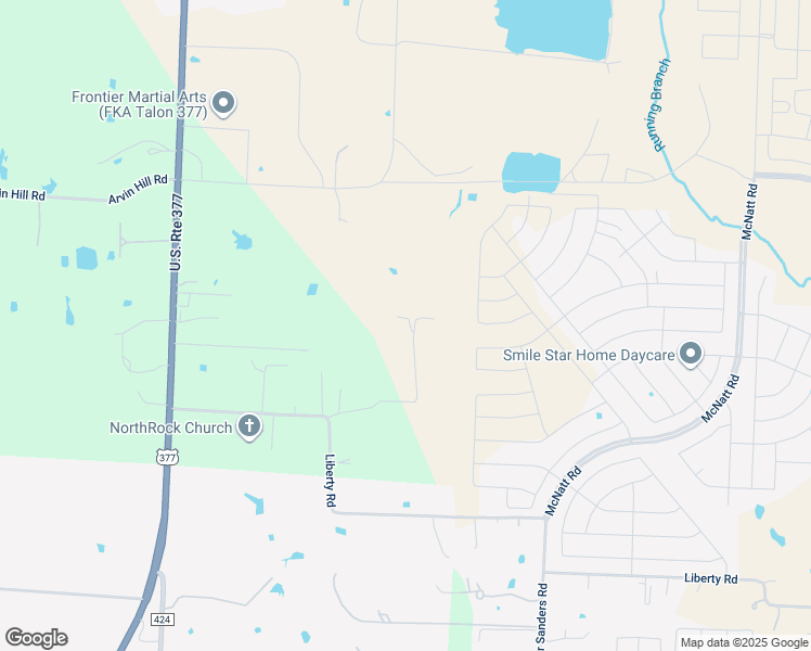 map of restaurants, bars, coffee shops, grocery stores, and more near 8867 Liberty Road in Krugerville