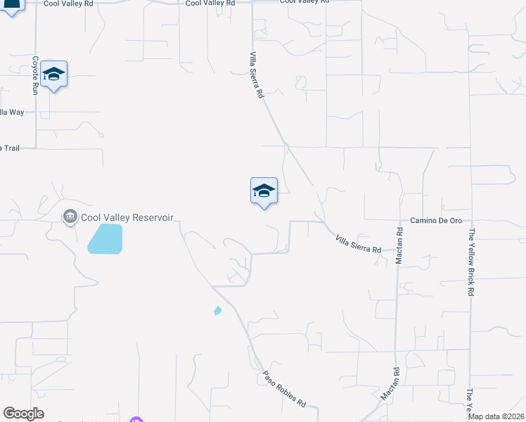 map of restaurants, bars, coffee shops, grocery stores, and more near 15519 Villa Sierra Road in Valley Center