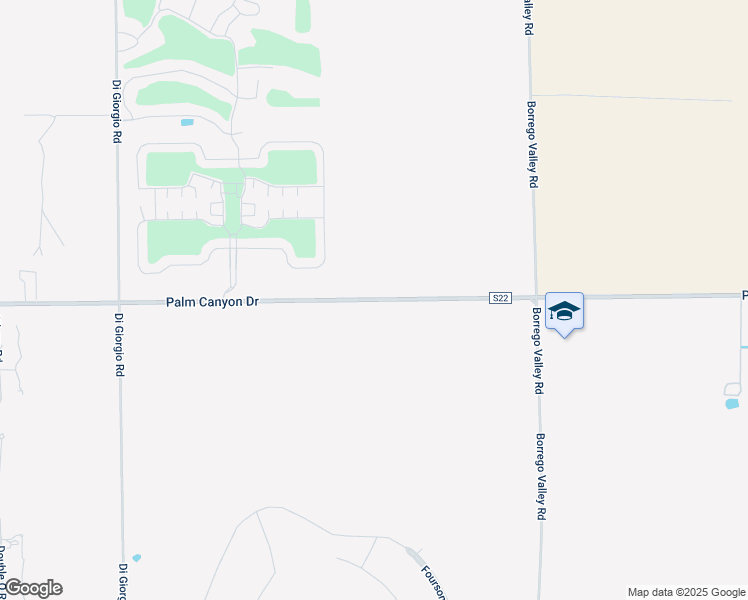 map of restaurants, bars, coffee shops, grocery stores, and more near 1182 Palm Canyon Drive in Borrego Springs