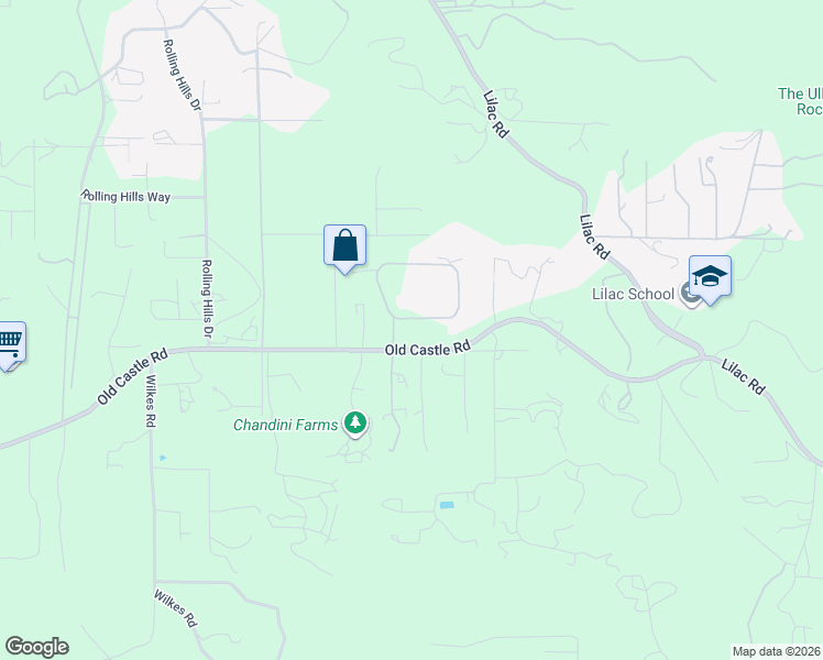 map of restaurants, bars, coffee shops, grocery stores, and more near 11690 Minneola Circle in Valley Center