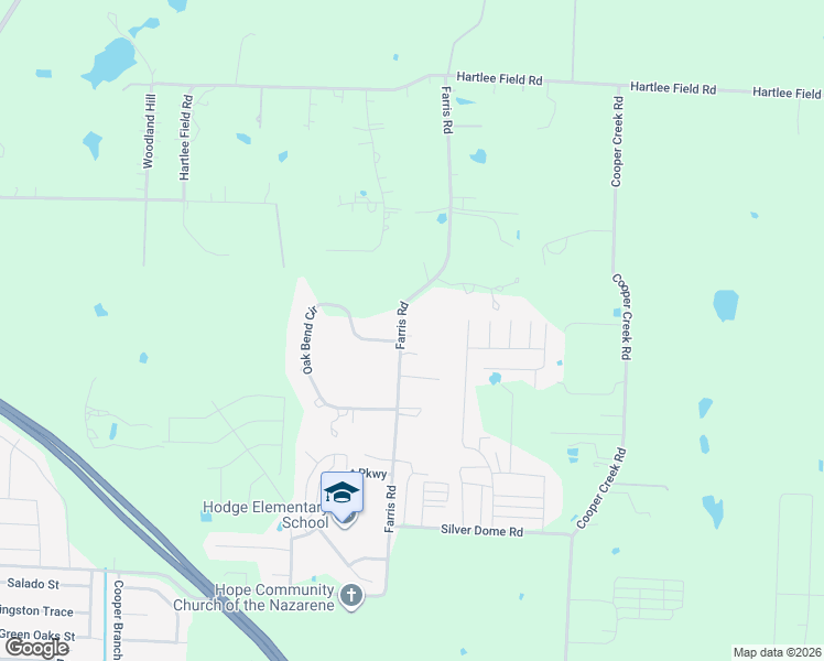 map of restaurants, bars, coffee shops, grocery stores, and more near 4910 Farris Road in Denton