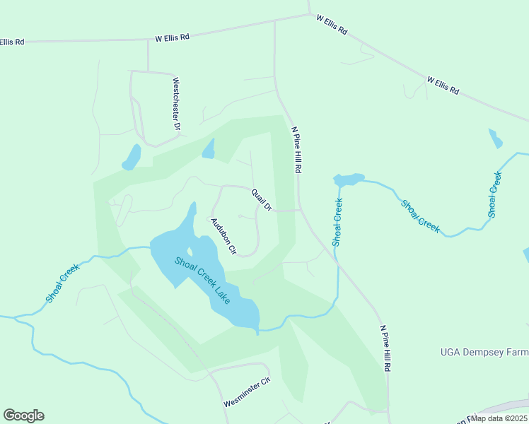 map of restaurants, bars, coffee shops, grocery stores, and more near 403 Audubon Circle in Griffin