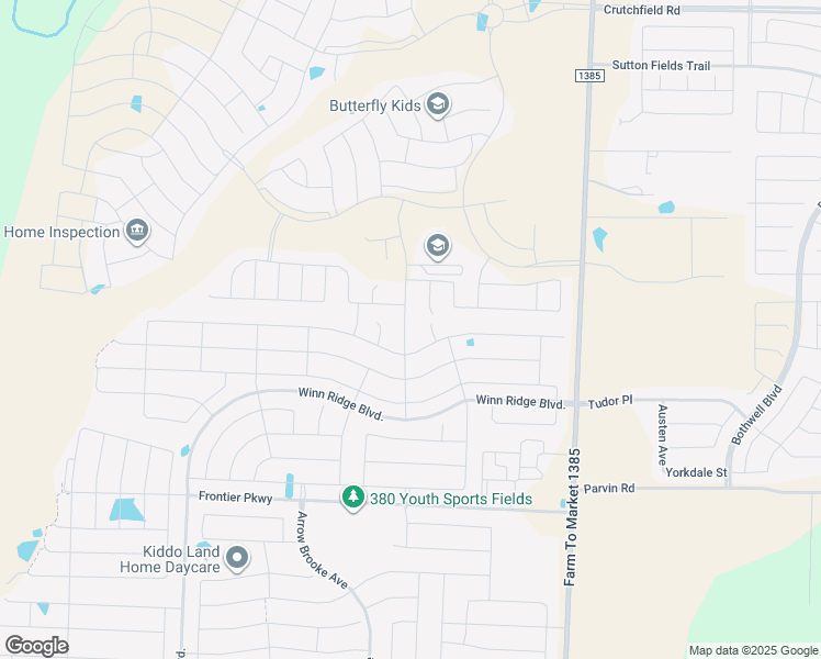 map of restaurants, bars, coffee shops, grocery stores, and more near 3316 Biggs Avenue in Krugerville