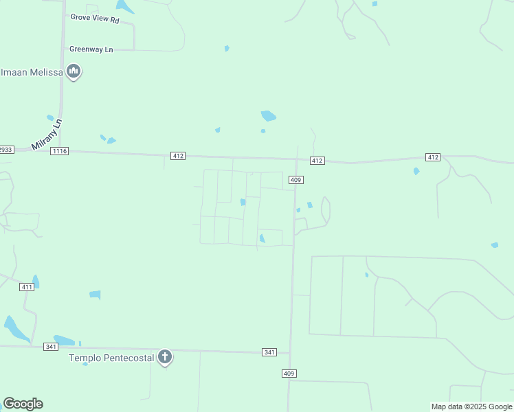 map of restaurants, bars, coffee shops, grocery stores, and more near 4052 County Road 412 in McKinney