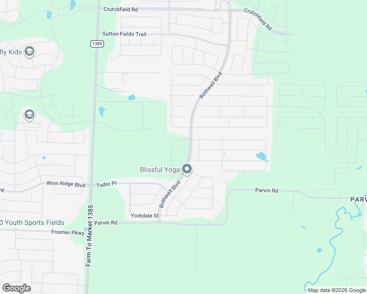 map of restaurants, bars, coffee shops, grocery stores, and more near 6213 Lassen Court in Aubrey