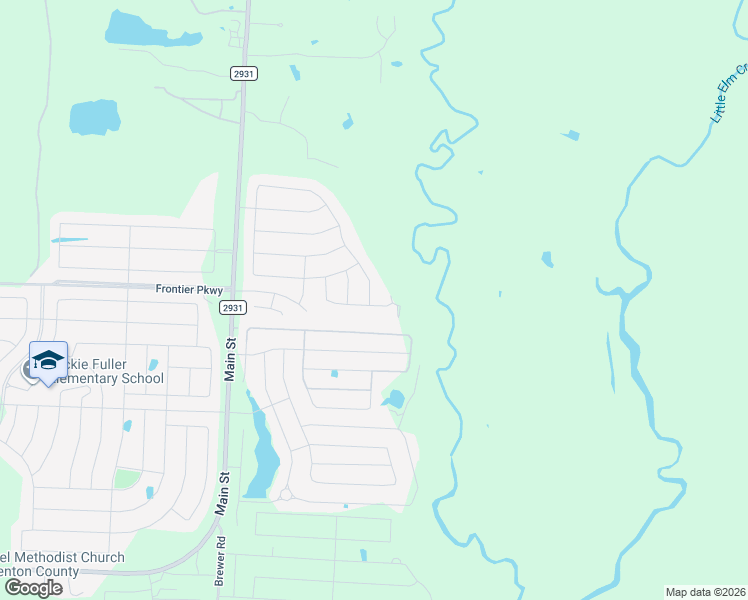 map of restaurants, bars, coffee shops, grocery stores, and more near 4392 Farm to Market Road 2931 in Aubrey