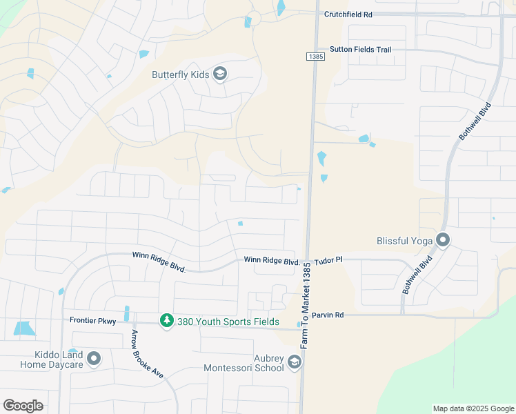 map of restaurants, bars, coffee shops, grocery stores, and more near 1824 Coronet Avenue in Krugerville