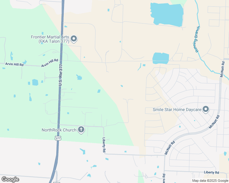 map of restaurants, bars, coffee shops, grocery stores, and more near 8867 Liberty Road in Krugerville
