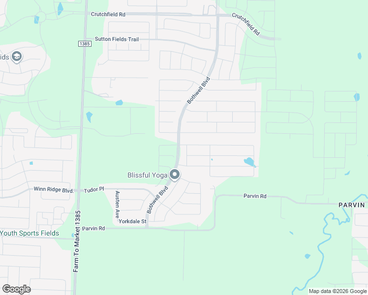 map of restaurants, bars, coffee shops, grocery stores, and more near 5005 Salinger Drive in Aubrey
