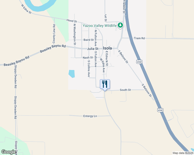 map of restaurants, bars, coffee shops, grocery stores, and more near 313 South Fulton Avenue in Isola