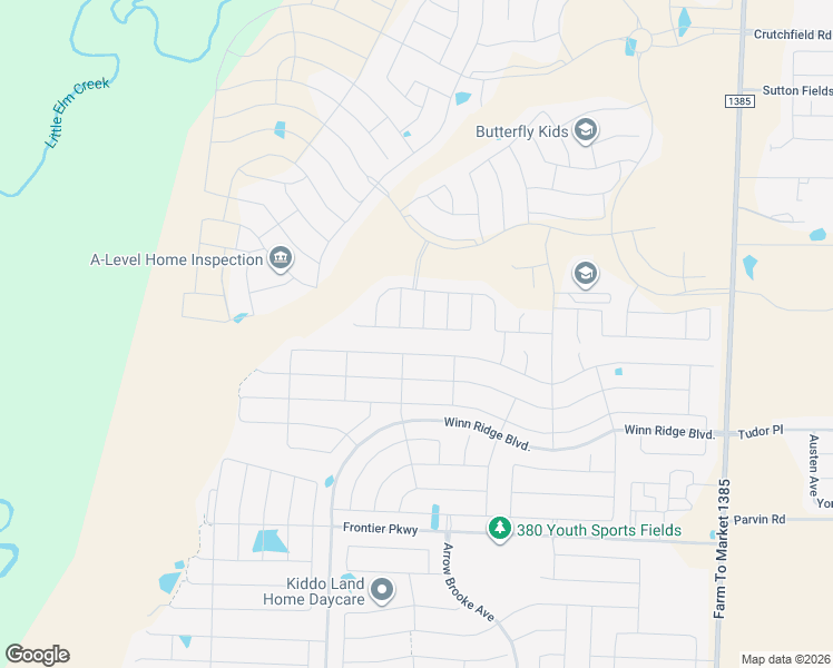 map of restaurants, bars, coffee shops, grocery stores, and more near 1204 Friesian Lane in Denton County