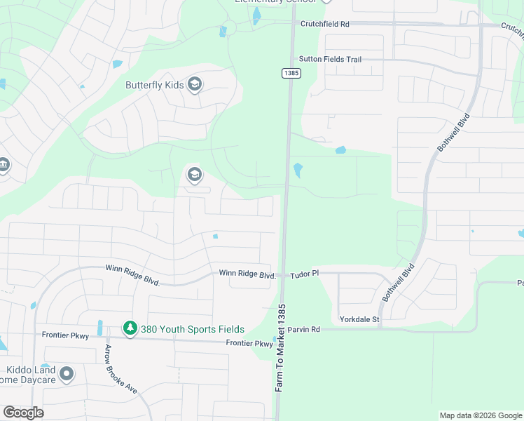 map of restaurants, bars, coffee shops, grocery stores, and more near 3504 Sweet Grass Drive in Aubrey