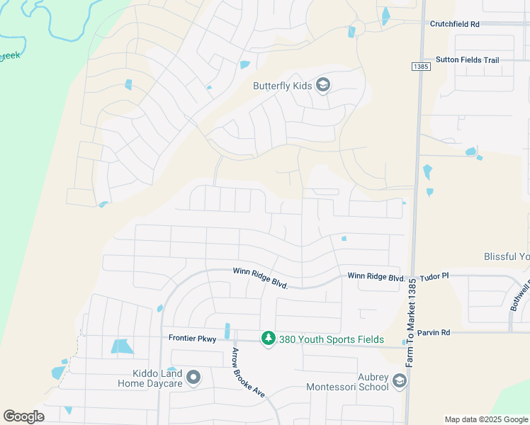 map of restaurants, bars, coffee shops, grocery stores, and more near 1404 Gelding Drive in Krugerville